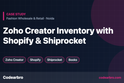 Zoho Creator Inventory with Shopify & Shiprocket for a Fashion Brand – Codearbro case study