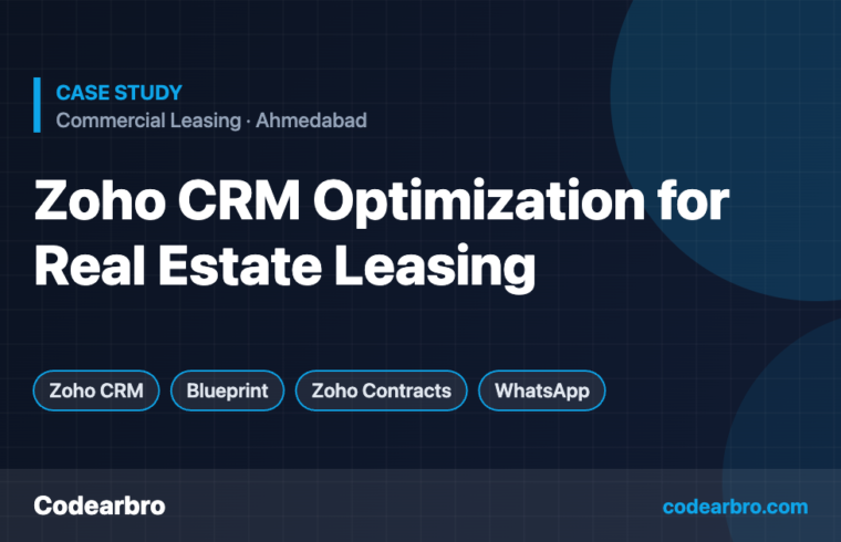 Zoho CRM Optimization for a Real Estate Leasing Company – Codearbro case study